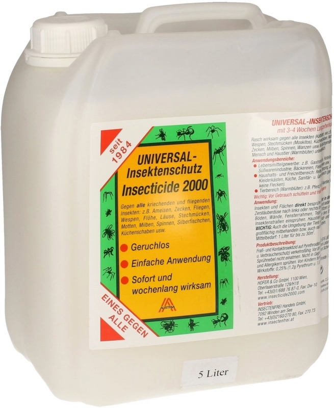 Abbildung eines 5 Liter Kanisters mit Insecticide 2000