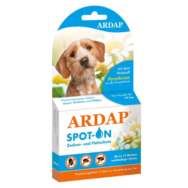 Ardap Spot on fr Hunde bis 10 Kg 3 Tuben
